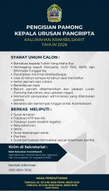 PENGUMUMAN PENJARINGAN DAN PENYARINGAN PAMONG KALURAHAN